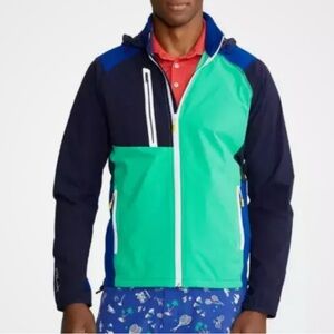 Mens Ralph Lauren RLX Golf Full Zip Jacket Hooded French Navy small $228 NWT